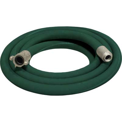 Green Sandblast Hose Assembly with quick coupling and nozzle holder.