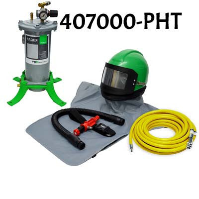 Nova 2000 Sandblasting Helmet with Hot Tube Made by RPB in the USA.