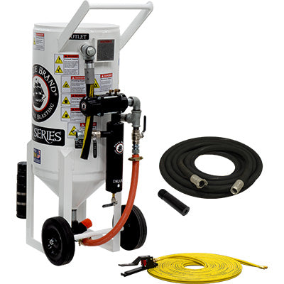 Sandblaster, Portable, Pressure Release Style,  3.5 cu. ft. (350 pound) with remote control ( deadman valve )