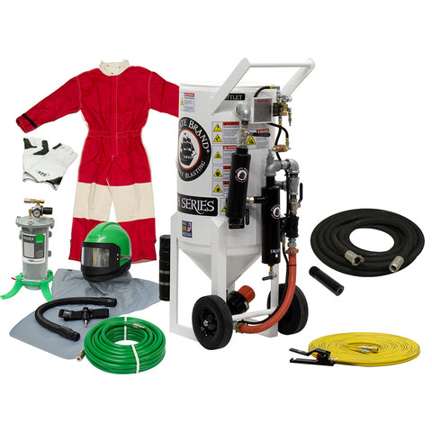 Sandblaster Pressure Hold System, Pneumatic Operated. Portable, 3.5 cu. ft., 150 PSI. (350 pound)  This is a industrial style portable sandblaster.