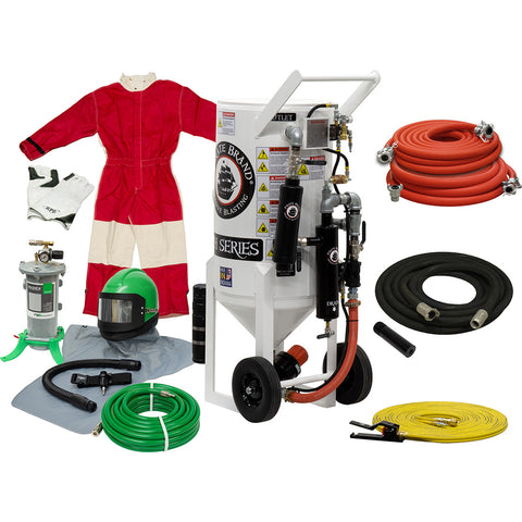 Sandblaster Pressure Hold System, Pneumatic Operated. Portable, 3.5 cu. ft., 150 PSI. (350 pound)  This is a industrial style portable sandblaster.