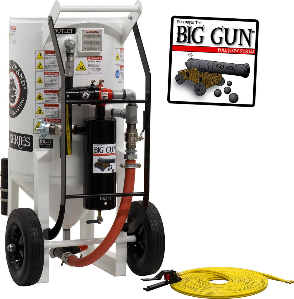 Sandblaster 6.5 cu. ft.  (650 lbs.) BIG GUN pressure release pneumatic operated.