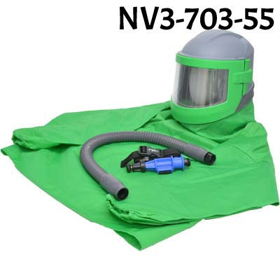 Sandblaster Helmet, Nova 3 with Cool Tube made by RPB in USA.