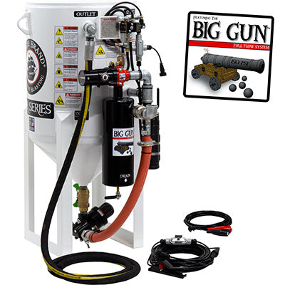 Stationary Sandblasting Equipment (Big Gun) for ultimate performance and increased production rate.