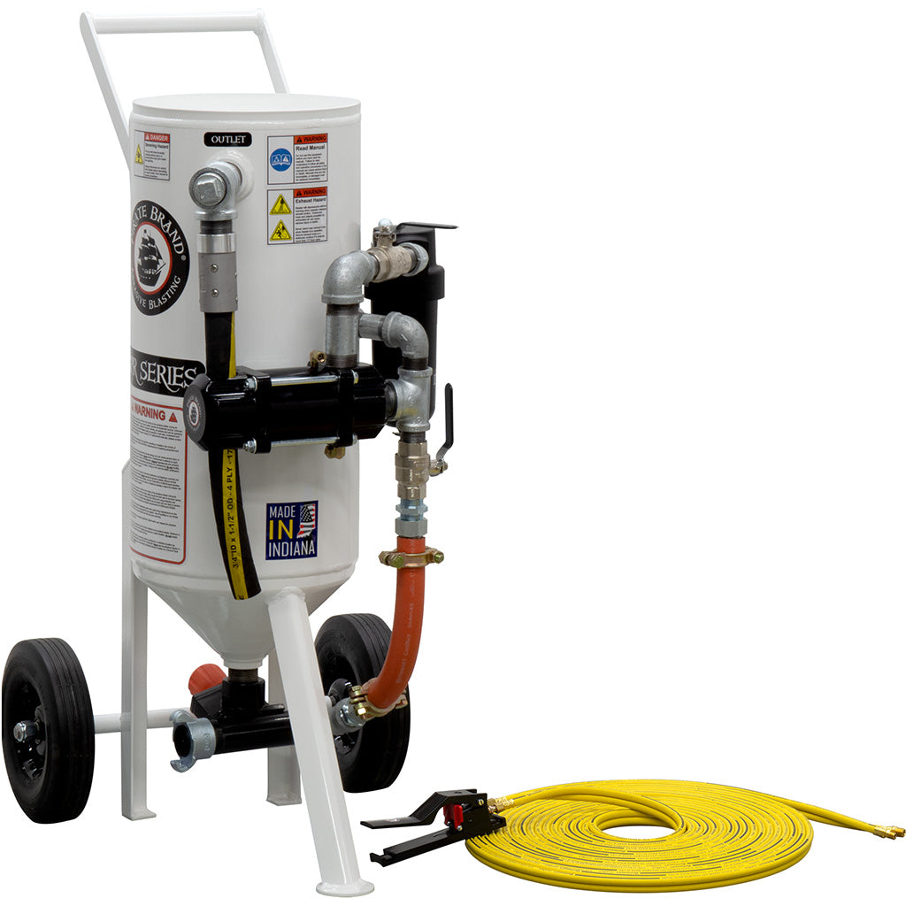 Portable Sandblaster Pressure Release System 1.5 cu. ft., 150 Lbs.   This is a industrial style portable sandblaster.