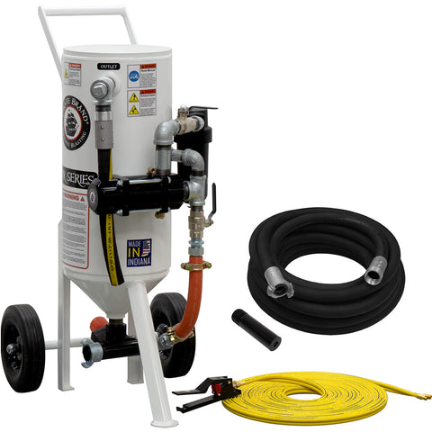Portable Sandblaster Pressure Release System 1.5 cu. ft., 150 lbs.   This is a industrial style portable sandblaster.