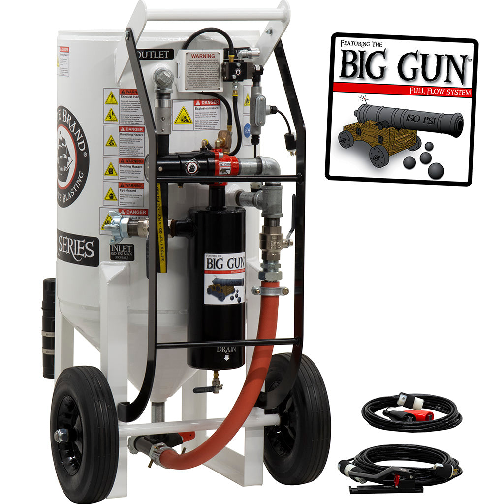 Sandblasting Equipment BIG GUN pressure release 12 VDC Electric controls