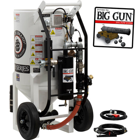 Sandblaster 6.5 cu.ft. (650 lbs.) BIG GUN pressure hold electric