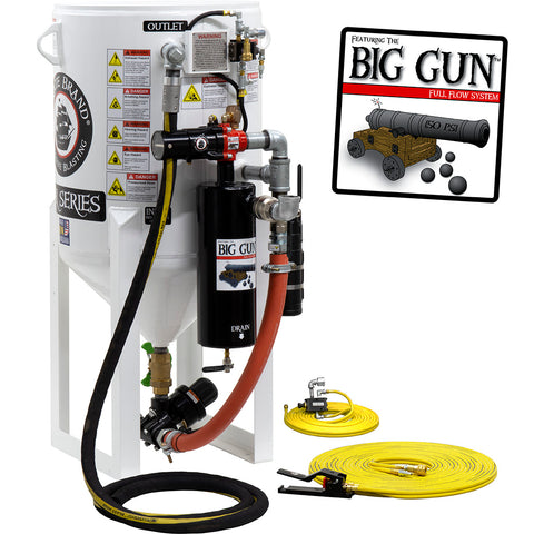 Stationary Sandblasters (Big Gun) for Ultimate Performance to increase production rate.